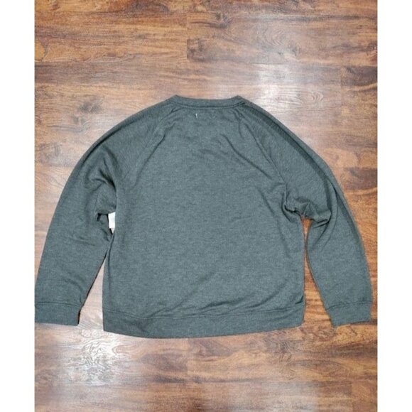 NWT Rae Dunn BELIEVE Drop Shoulder Graphic Sweatshirt Charcoal Heather Womens XL - Picture 10 of 12